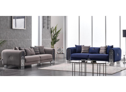Ensemble complet 2 pièces Tissu d'ameublement de luxe pour canapé 3+3 places nouveau