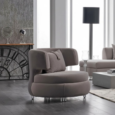 Fauteuil moderne pour le salon - Luxueux designer de sièges en textile pour club de meubles pour se détendre.