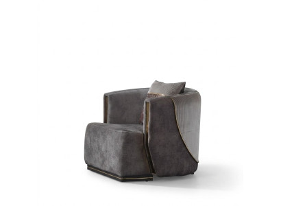 Fauteuil design Salon de luxe Moderne Siège Textile Mobilier Fauteuil Rembourré