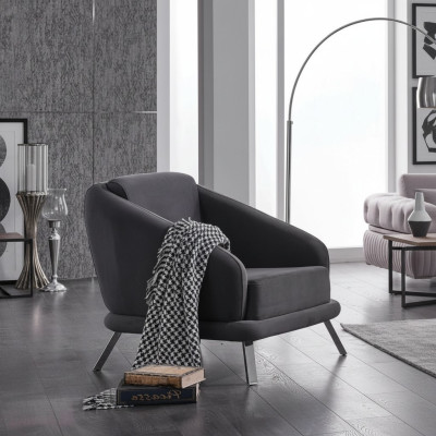 Fauteuil Tissu Mobilier Moderne Créateur de siège Salon Fauteuil rembourré 84x79x91
