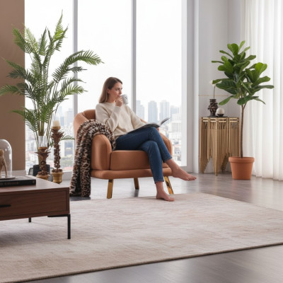 Fauteuil design Salon Siège de luxe Rembourrage Textile Meubles Moderne Fauteuil nouveau
