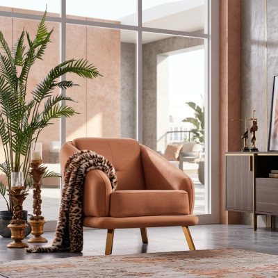 Fauteuil design Salon Siège de luxe Rembourrage Textile Meubles Moderne Fauteuil nouveau