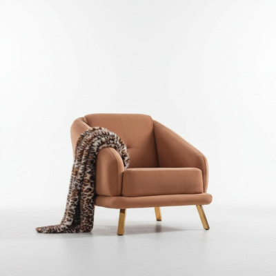 Fauteuil design Salon Siège de luxe Rembourrage Textile Meubles Moderne Fauteuil nouveau
