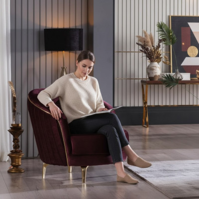 Siège de concepteur de fauteuil moderne Tissu de rembourrage de siège Mobilier textile Meubles de salon