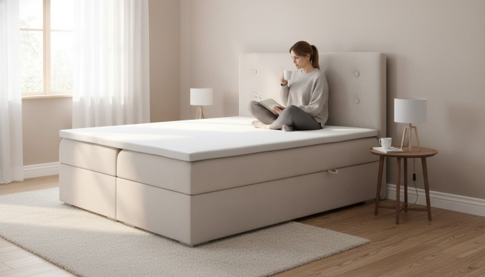 Chambre Lit Luxe Lit double Style Moderne Lit rembourré Designer Textile Mobilier
