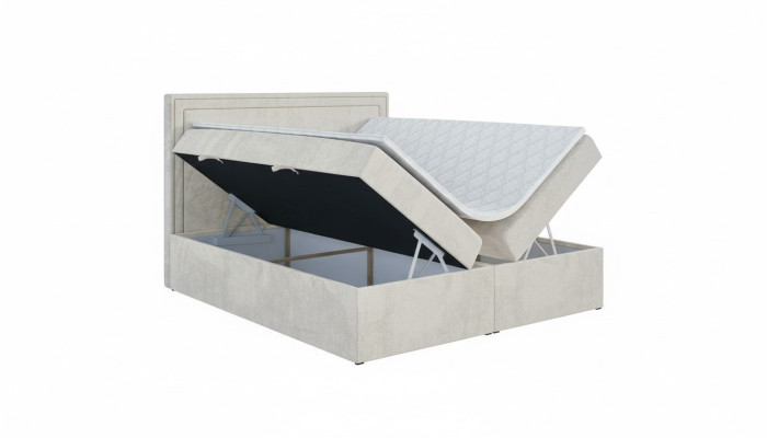 Conception de literie moderne de luxe pour chambre à coucher double. Meuble de lit Box Spring.
