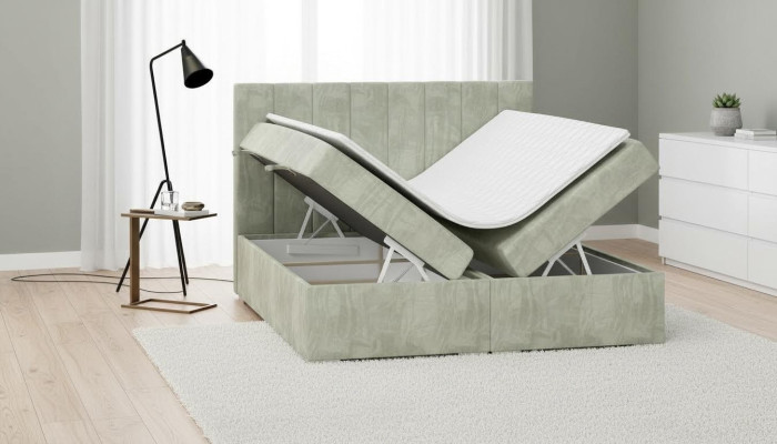 Lit de luxe Mobilier rembourré Chambre à coucher Lit boxspring Design Lit double neuf