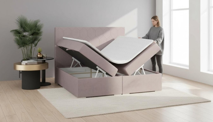 Revêtement de lit Design pour lit double Chambre Textile Meubles Lit de luxe à ressorts tapissier