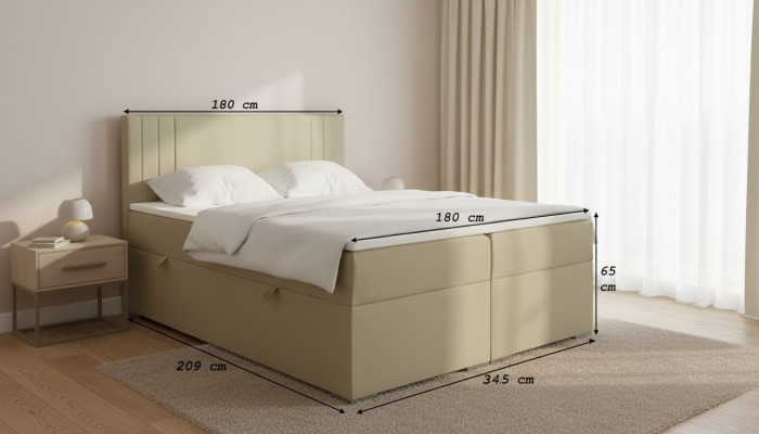 Lit double Rembourrage Chambre Lit Mobilier moderne Lit rembourré Lit à sommier tapissier