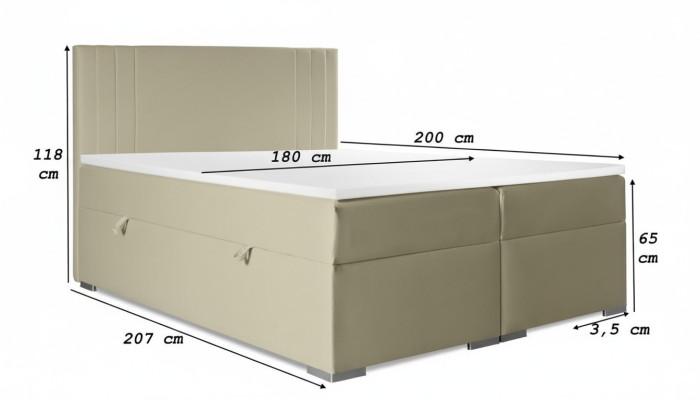 Lit double Rembourrage Chambre Lit Mobilier moderne Lit rembourré Lit à sommier tapissier