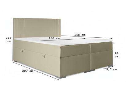 Lit double Rembourrage Chambre Lit Mobilier moderne Lit rembourré Lit à sommier tapissier