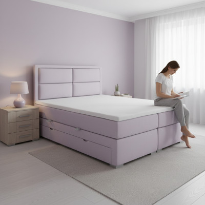 Chambre de luxe Lit double Lit rembourré Design moderne Mobilier Lit sommier à ressorts