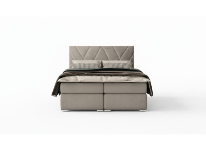 Chambre de luxe Lit Tissu de rembourrage Design Lit double Mobilier Lit sommier à ressorts