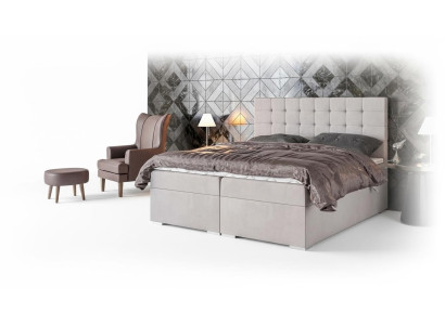 Meubles de lit Design moderne Lit double Chambre de luxe Lit en tissu à ressorts ensachés