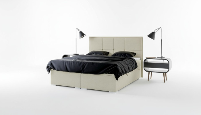Chambre Lit Revêtement Tissu Design Mobilier de luxe Lit double lit sommier à ressorts