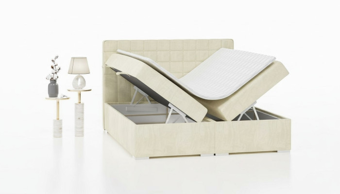 Lit double Lit moderne Lit de luxe Lit rembourré Mobilier Lit sommier renforcé