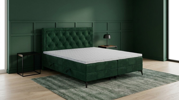 Lit rembourré de luxe Lit à sommier tapissier Lit double Rembourrage Tissu de design de lit Meubles