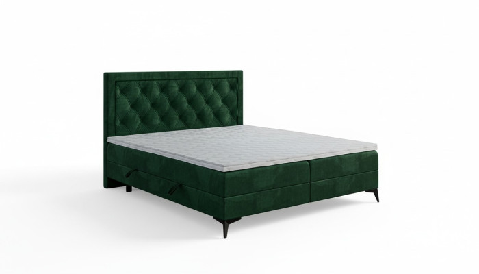 Lit rembourré de luxe Lit à sommier tapissier Lit double Rembourrage Tissu de design de lit Meubles