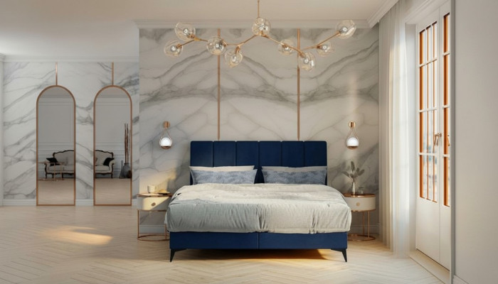 Lit moderne Chambre Designer Lit double Lit sommier Lit rembourré