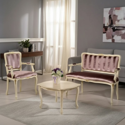 Ensemble de sièges classiques Tabouret Fauteuil Mobilier de salon Bancs Suite neuf