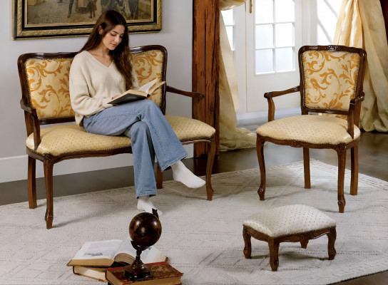 Conception de sièges de design classique élégants Ensemble de sièges Meubles rembourrés Banquette Tabouret Chaises