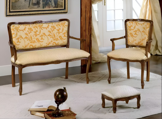 Conception de sièges de design classique élégants Ensemble de sièges Meubles rembourrés Banquette Tabouret Chaises