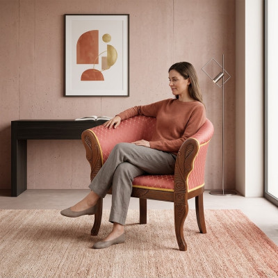 Classique r Fauteuil designer Mobilier de salon Meubles textiles Rembourrage Place assise