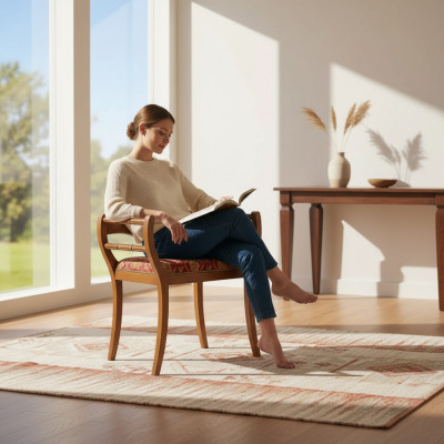 Chaise rembourrée, Siège de concepteur Textile Chaise rembourrée Meubles Tabouret de téléphone