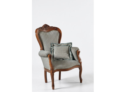 Fauteuil classique de salon en tissu, meuble rembourré, siège unique de bureau