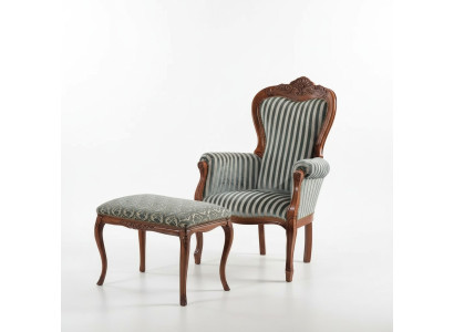 Fauteuil classique pour le salon, 1 place, designer, tissu d'ameublement.