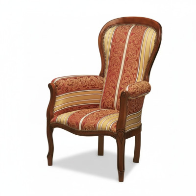 Classique fauteuil grand luxe en tissu Fauteuil rembourré avec cadre en bois neuf