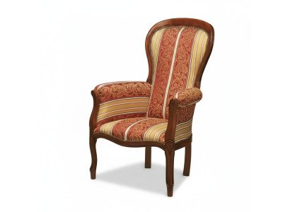 Classique fauteuil grand luxe en tissu Fauteuil rembourré avec cadre en bois neuf