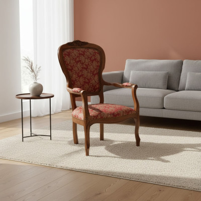 Chaise avec accoudoir Chaise de salle à manger Fauteuil Design Chaise rembourrée Meubles de designer