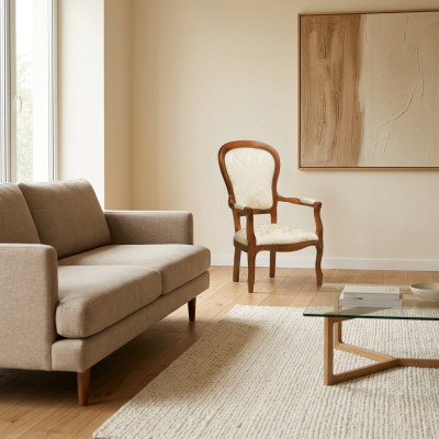 Salle à manger chaise Chaise classique avec accoudoir Fauteuil en tissu designer Meuble fauteuil
