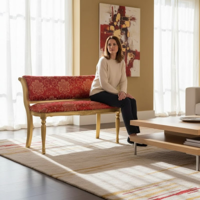 Siège de banc Tissu d'ameublement Style de siège classique Designer de salon Meubles