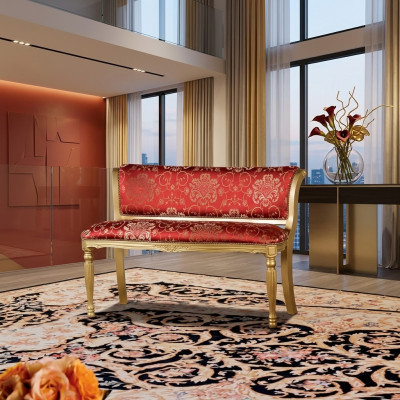 Siège de banc Tissu d'ameublement Style de siège classique Designer de salon Meubles
