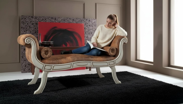 Banquette de salon classique Designer banc rembourré Style baroque nouveau