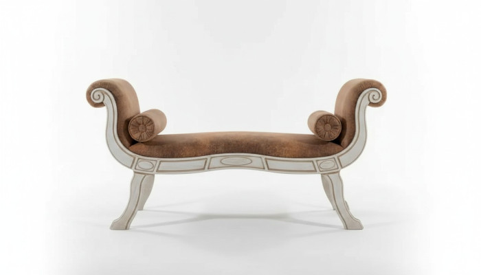 Banquette de salon classique Designer banc rembourré Style baroque nouveau