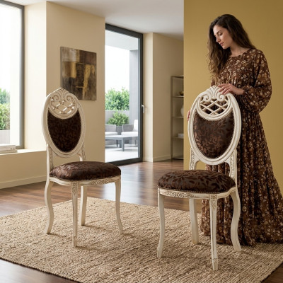 Chaise de designer classique Chaise de salle à manger Meuble de luxe nouveau fauteuil