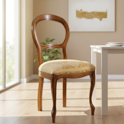 Chaise de designer classique Chaise de salle à manger Chaise rembourrée Mobilier textile.