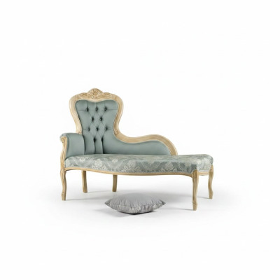 Meubles de luxe Chaise longue Salon Design Classique r Revêtement textile