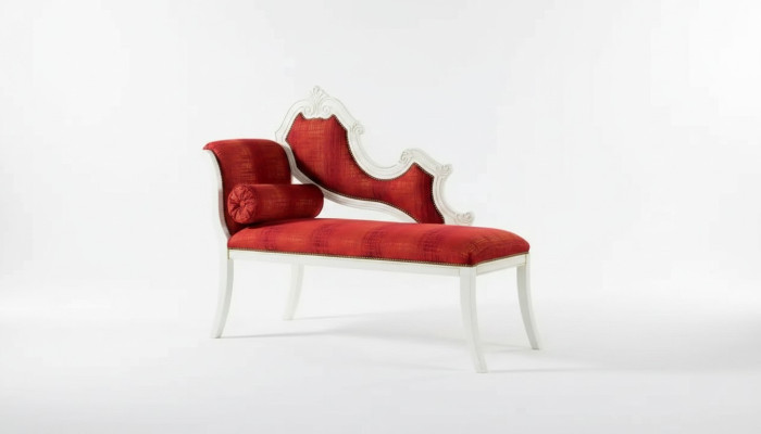Chaise longue rouge Mobilier classique Mobilier de salon Chaise longue design