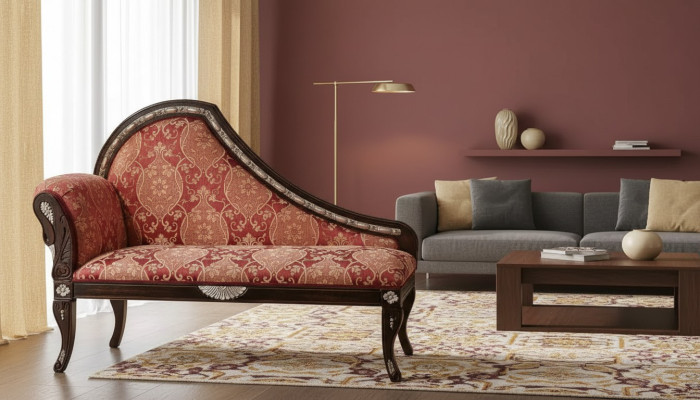 Salon Chaise longue Tissu d'ameublement Textile Siège de luxe Meubles neuf
