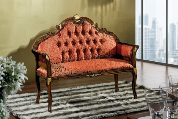 Banquette classique Chesterfield en tissu Mobilier de salon Mobilier de salon Siège de meubles