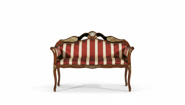 Banquette classique Rembourrage Meuble de style baroque Banquette en textile Deux places