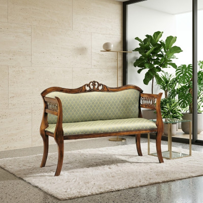 Tabouret classique Banquette de luxe Rembourrage de siège Mobilier de salon Banquette à deux places