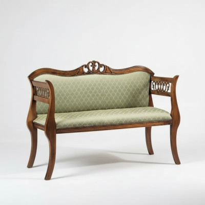 Tabouret classique Banquette de luxe Rembourrage de siège Mobilier de salon Banquette à deux places