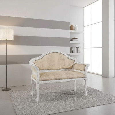 Beige Classique banc rembourré designer mobilier de salon nouveau luxe