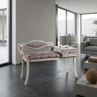 Banc rembourré de luxe Salon Textile Mobilier Style Classique r nouveau