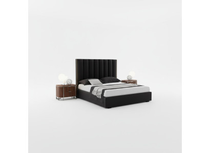 Ensemble de chambre moderne complet avec lit de designer + 2 tables de chevet 3 pièces.